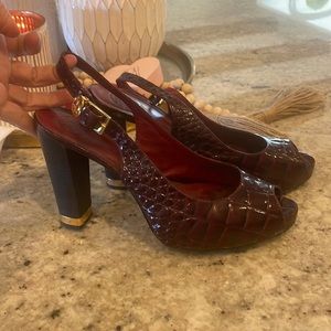 Red Tory Burch Slingbacks